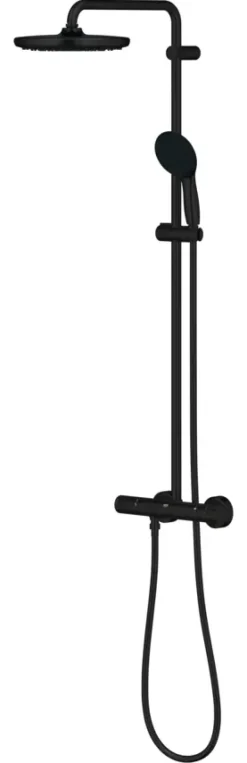 Grohe regendoucheset Quickfix Vitalio Start met handdouche 2 standen zwart - hartafstand kraan 15 cm