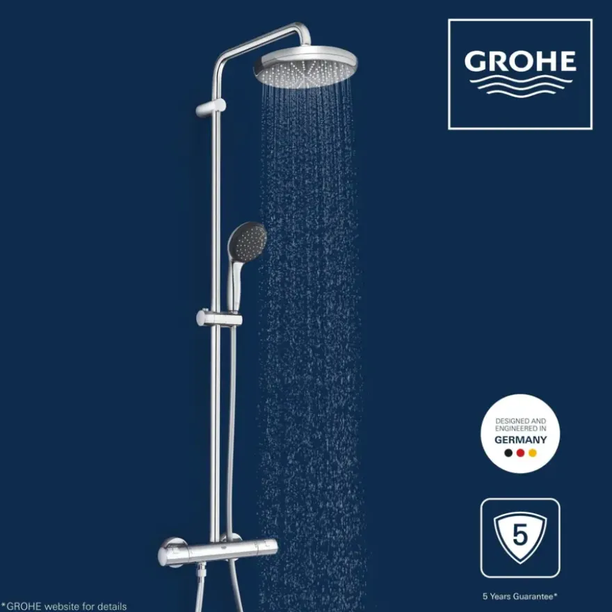 Grohe regendouche Vitalio Start 210 met thermostatische douchekraan