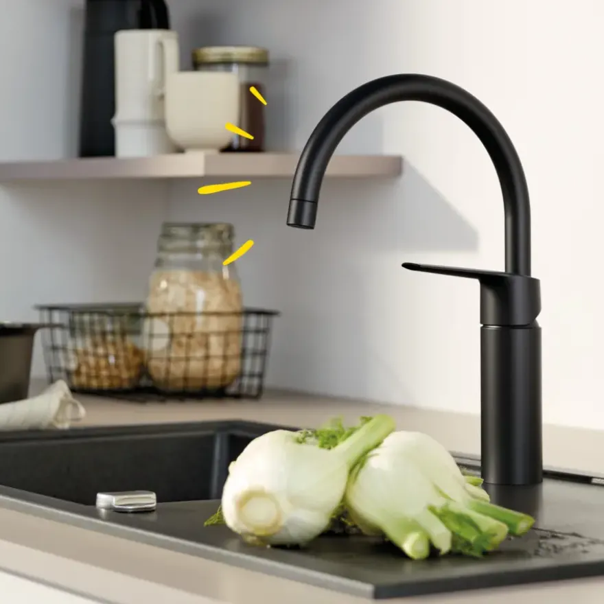 Grohe Start Keukenmengkraan C-Uitloop Mat Zwart
