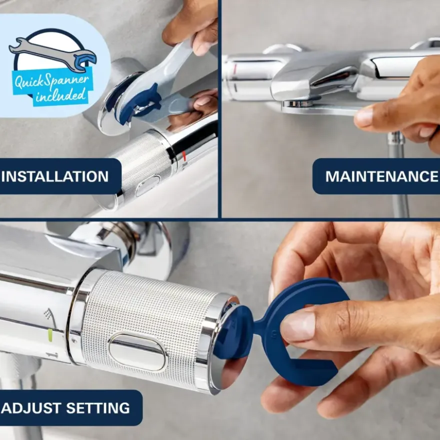 Grohe thermostatische badkraan Precision Start - chroom 15 cm
