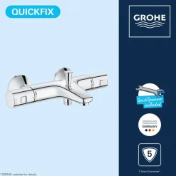 Grohe thermostatische badkraan Precision Start - chroom 15 cm