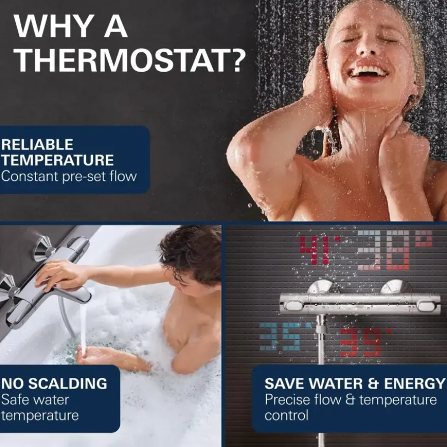 Grohe thermostatische badkraan Precision Start - chroom 15 cm