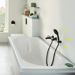 Grohe Thermostatische Badkraan Precision Trend met omstel 15cm Mat Zwart