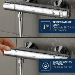 Grohe thermostatische douchekraan Precision Start - chroom 15 cm