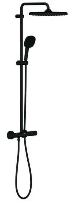 GROHE Vitalio Comfort 250 douchesysteem met thermostaatkraan mat zwart