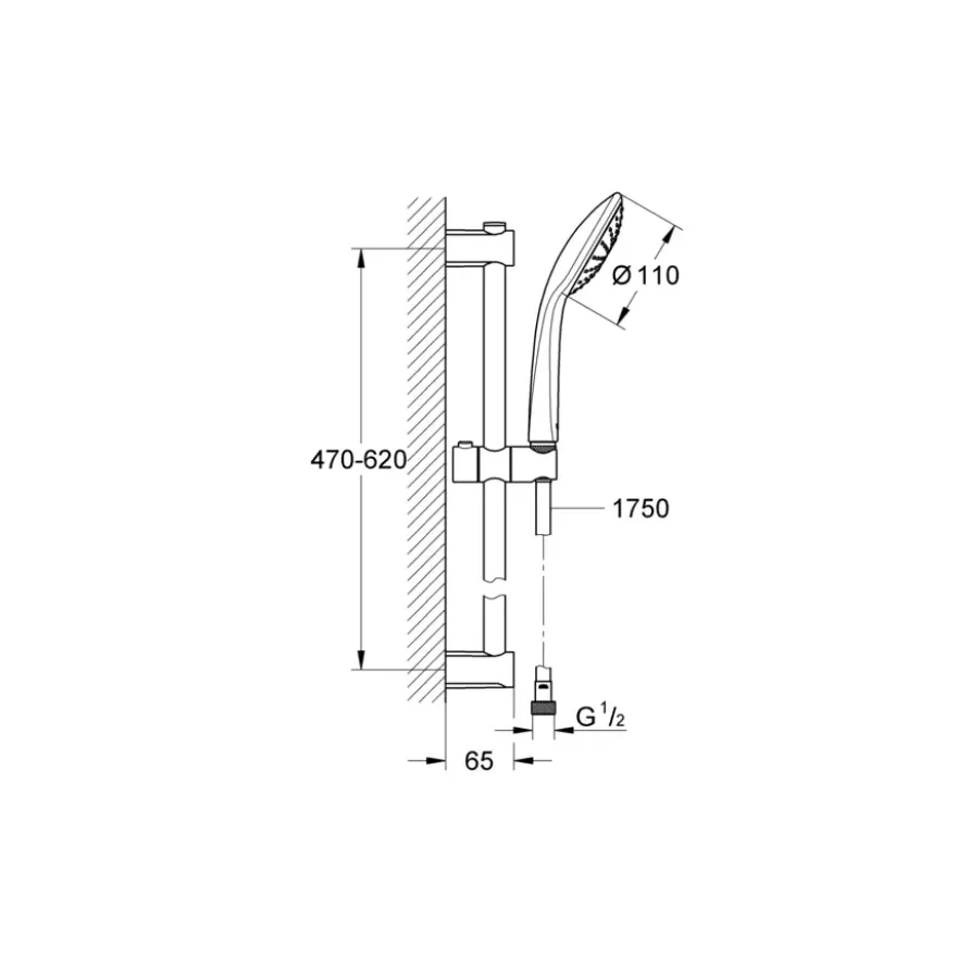 Grohe Vitalio Doucheset Joy 1 straalstand Chroom