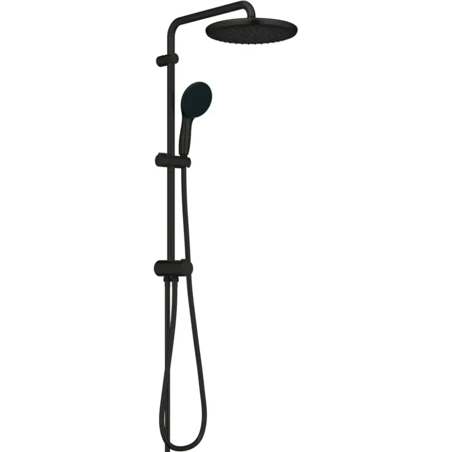 Grohe Vitalio Start 250 Flex douchesysteem met omstelling Rond, Max. 8,0L/Min Bij 3 Bar Mat Zwart