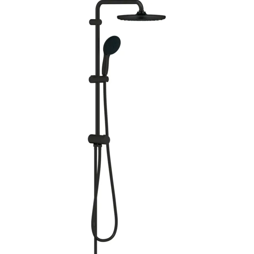 Grohe Vitalio Start 250 Flex douchesysteem met omstelling Rond, Max. 8,0L/Min Bij 3 Bar Mat Zwart