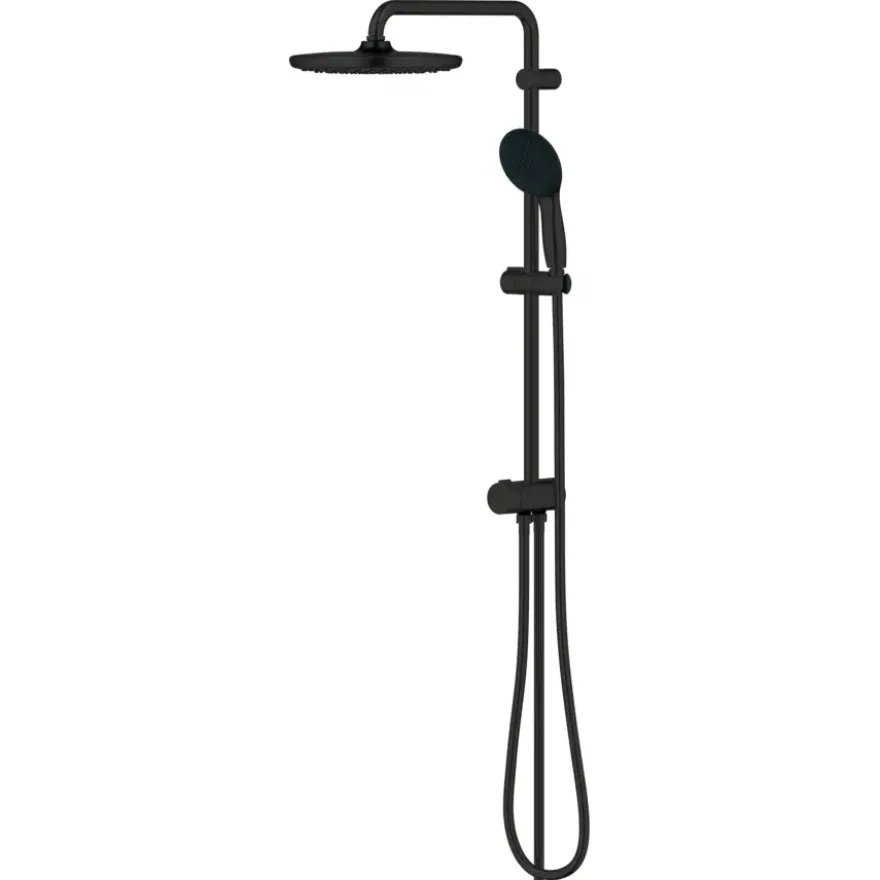 Grohe Vitalio Start 250 Flex douchesysteem met omstelling Rond, Max. 8,0L/Min Bij 3 Bar Mat Zwart