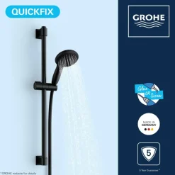GROHE Vitalio Start 110 glijstangset douche mat zwart 60 cm