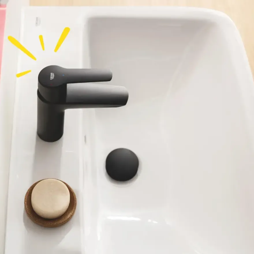 Grohe wastafelkraan Start S-size QuickFix mat zwart