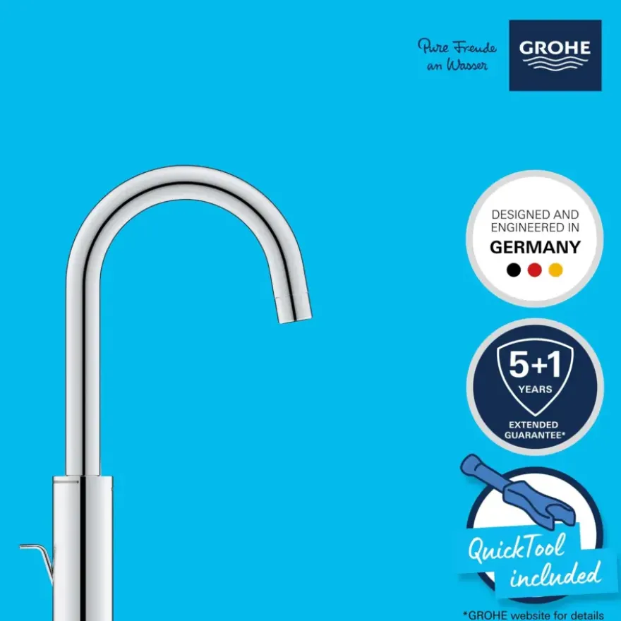 Grohe Wastafelmengkraan Start Loop L-size Push Open Chroom