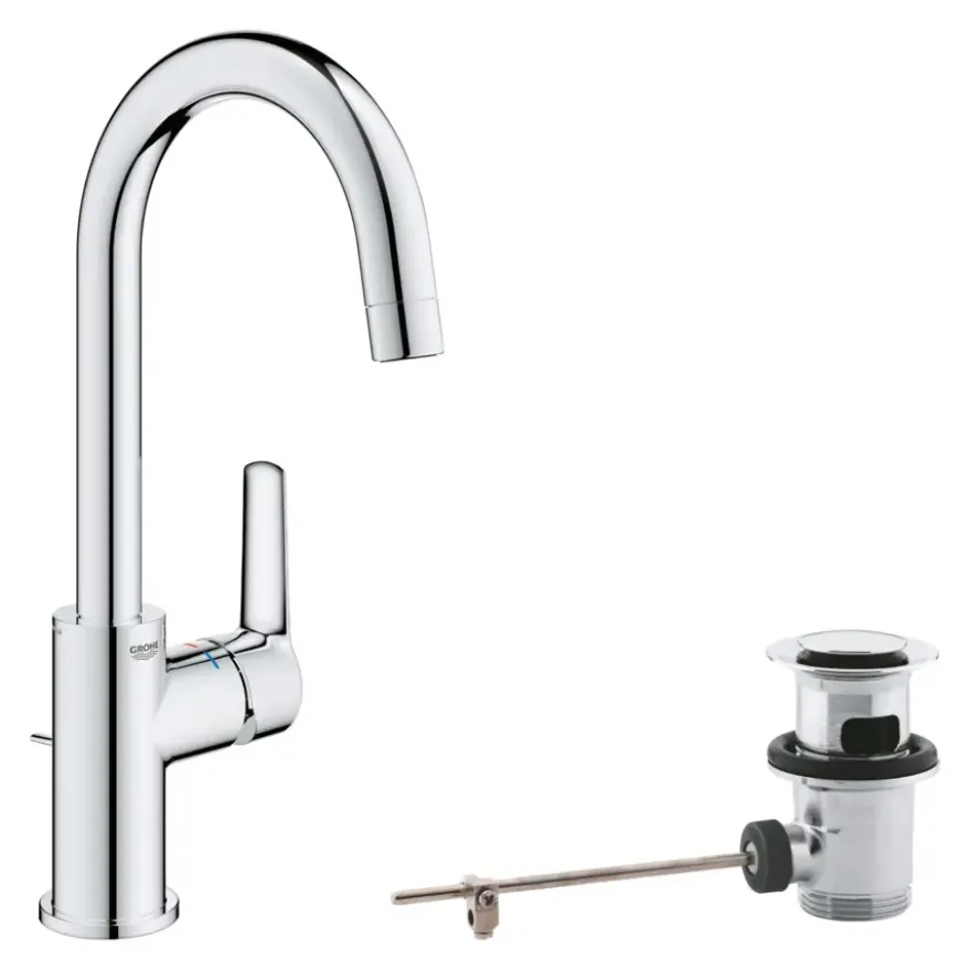 Grohe Wastafelmengkraan Start Loop L-size Push Open Chroom