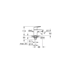 Grohe wastafelmengkraan Start Loop XS-Size Chroom