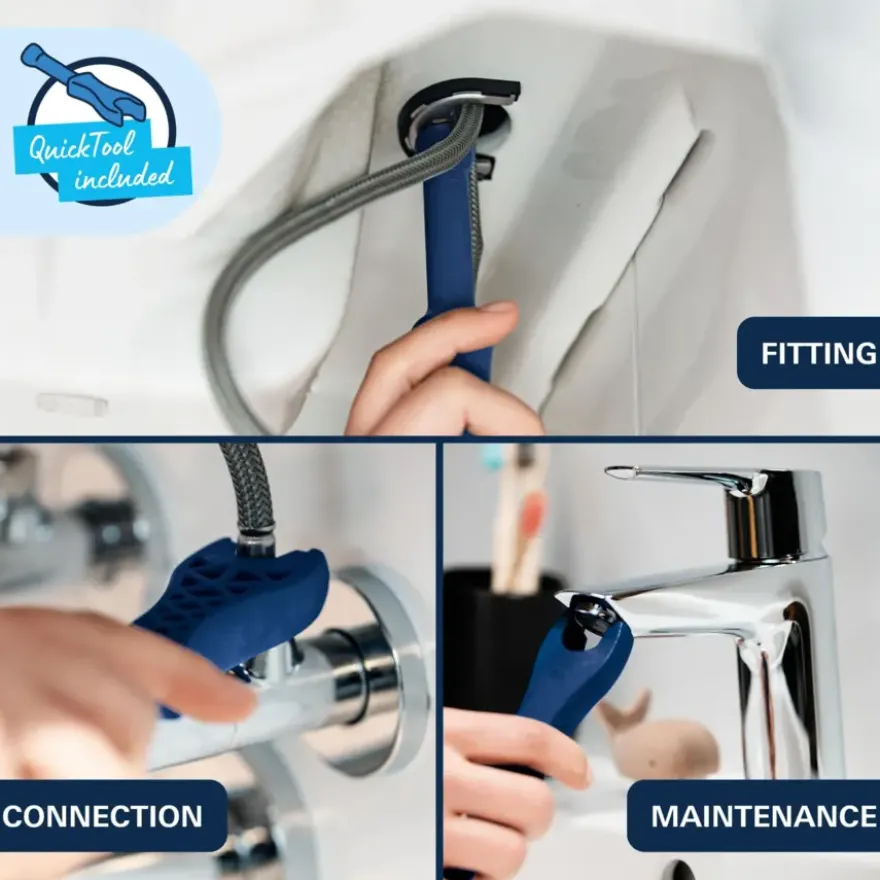 GROHE wastafelmengkraan Start Loop M-Size push open mat zwart