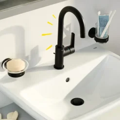 Grohe Wastafelmengkraan Start L-Size met waste Mat Zwart