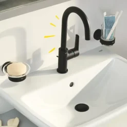 Grohe Wastafelmengkraan Start L-Size met waste Mat Zwart
