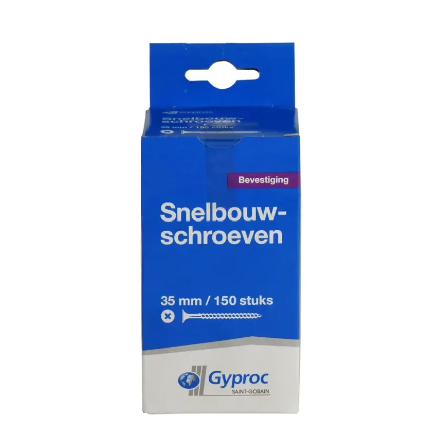 Gyproc snelbouwschroeven 35 mm zwart 150 stuks