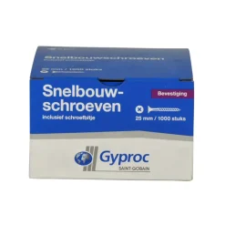 Gyproc snelbouwschroeven 25 mm zwart 1000 stuks