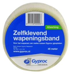 Gyproc wapeningsband zelfklevend wit 45 meter 50 mm