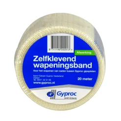 Gyproc wapeningsband zelfklevend wit 20 meter 50 mm