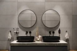Haceka badkamerspiegel Deco mat zwart Ø 60 cm rond
