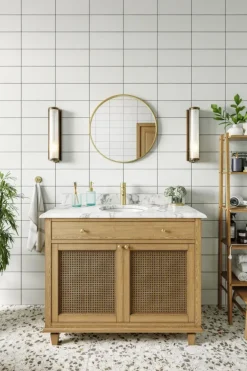 Haceka badkamerspiegel Deco geborsteld goud Ø 60 cm rond