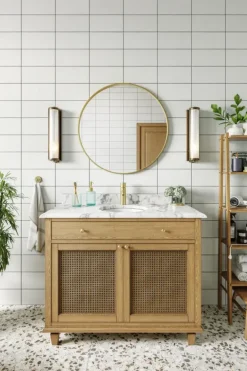 Haceka badkamerspiegel Deco geborsteld goud Ø 80 cm rond