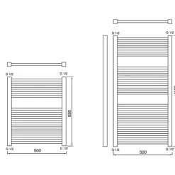 Haceka designradiator Gita wit 1100 mm x 590 mm