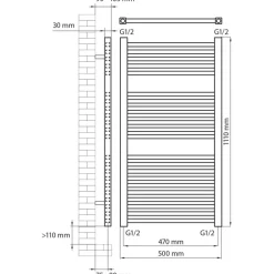Haceka designradiator Gita wit 1100 mm x 590 mm