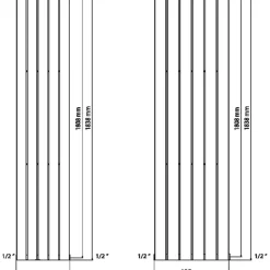 Haceka designradiator Negev wit 1838 mm x 340 mm