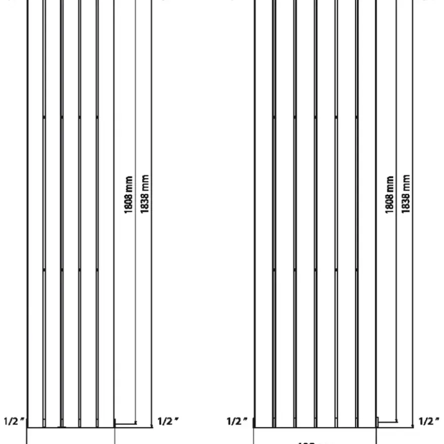 Haceka designradiator Negev wit 1838 mm x 340 mm