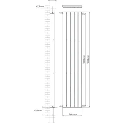 Haceka designradiator Negev wit 1838 mm x 340 mm