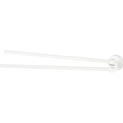 Haceka Kosmos dubbele handdoekhouder mat wit metaal 46 cm