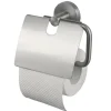 Haceka Kosmos toiletrolhouder met klep RVS look geborsteld mat