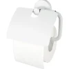 Haceka Kosmos toiletrolhouder met klep kunststof mat wit