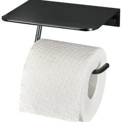 Haceka toiletrolhouder Redefine wandmontage metaal mat zwart