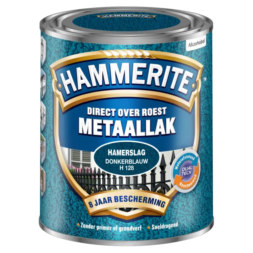 Hammerite Direct over Roest metaallak hamerslag donkerblauw 750 ml