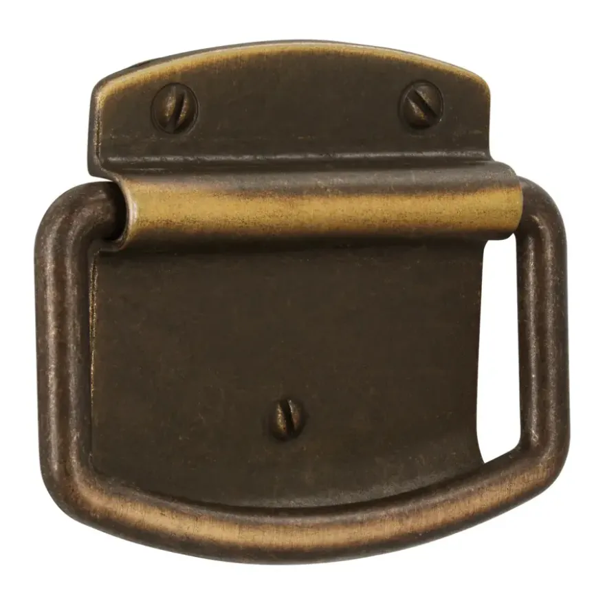 Handgreep Britt messing antiek 69mm