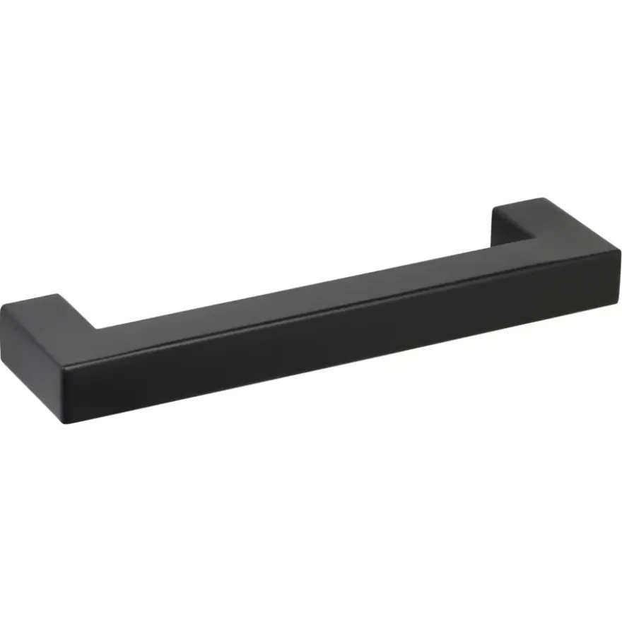 Handgreep Eddy zwart RVS 128 mm