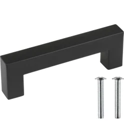 Handgreep Eddy zwart RVS 96 mm