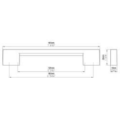 Handgreep Fien RVS look 160mm