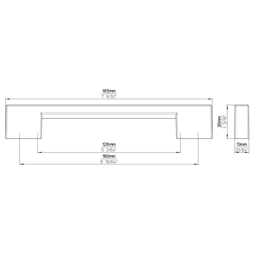 Handgreep Fien RVS look 160mm