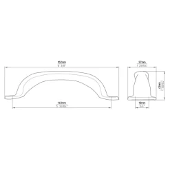 Handgreep Jade zwart 140mm