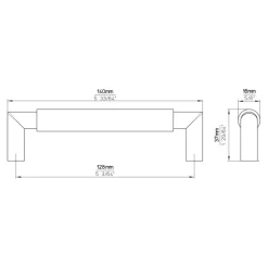 Handgreep Jara zwart 128mm