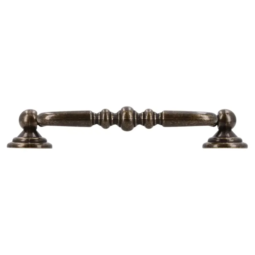 Handgreep Linda messing antiek 96mm