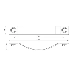 Handgreep Noah bruin 160mm