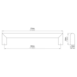 Handgreep Noa RVS 160mm