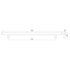 Handgreep Romy RVS look 288mm