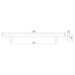 Handgreep Romy RVS look 192mm